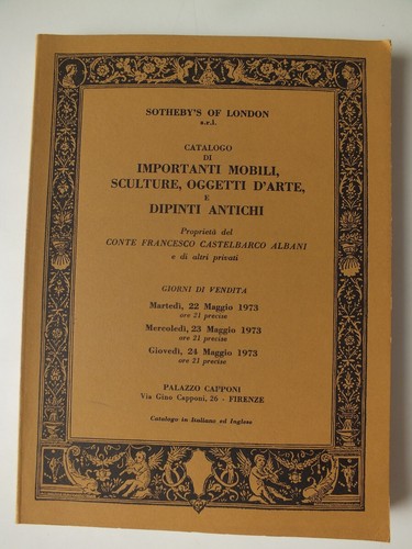 Sotheby maggio 1973 - sotheby's,