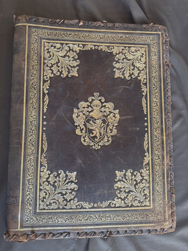 Antique leather book - antique,